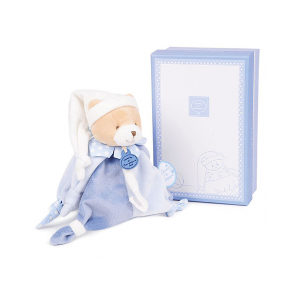 Doudou Dárková sada - Hračka s úchytem na dudlík medvídek 17 cm Doudou Dárková sada - Hračka s úchytem na dudlík medvídek 17 cm