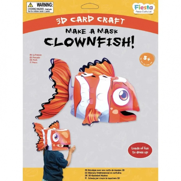 Fiesta Crafts Kreativní sada 3D maska Klaun očkatý