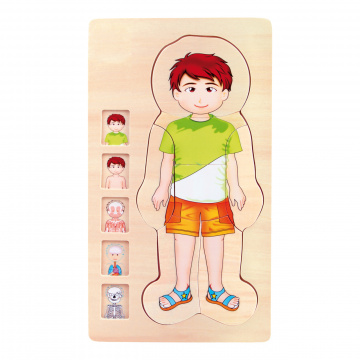 small foot Dřevěné hračky puzzle anatomie Tim