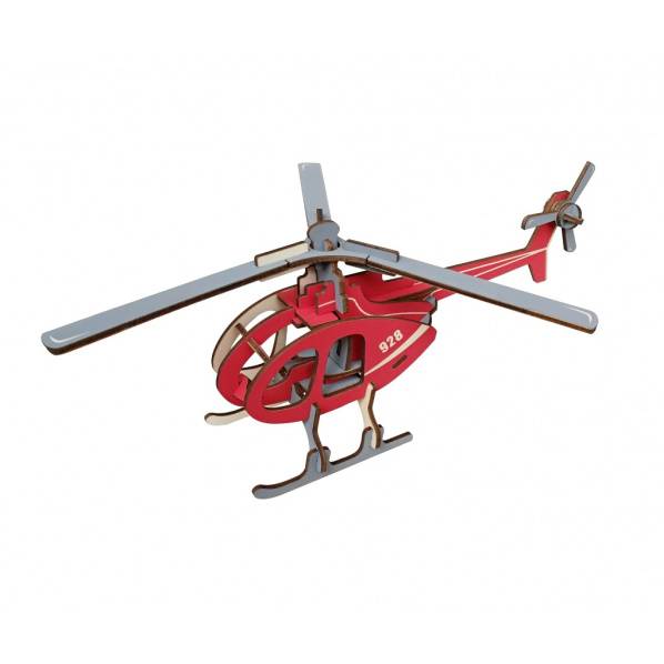 Woodcraft Dřevěné 3D puzzle Vrtulník - 36 dílků Woodcraft Dřevěné 3D puzzle Vrtulník - 36 dílků