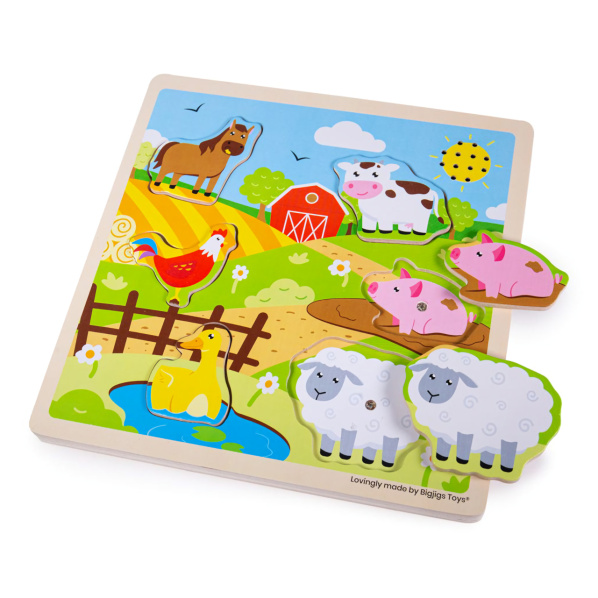 Bigjigs Toys Vkládačka se zvukem Farma Bigjigs Toys Vkládačka se zvukem Farma
