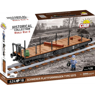 Cobi 6284 Německý železniční vagon Schwerer plattformwagen SSYS 