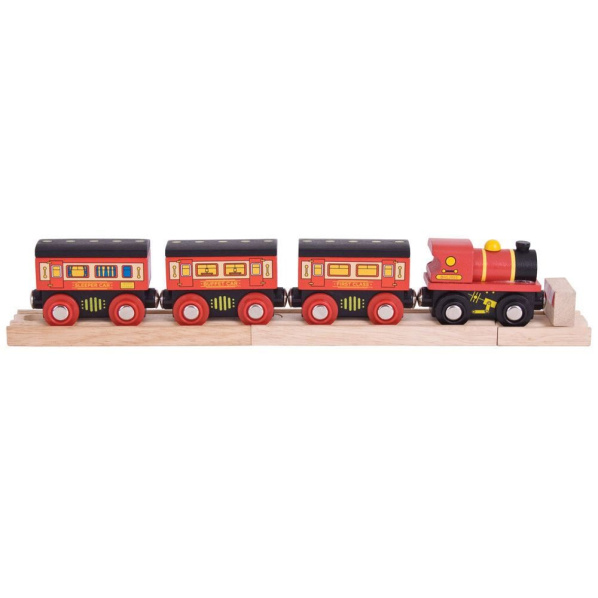 Bigjigs Rail Dálkový vlak + 3 koleje