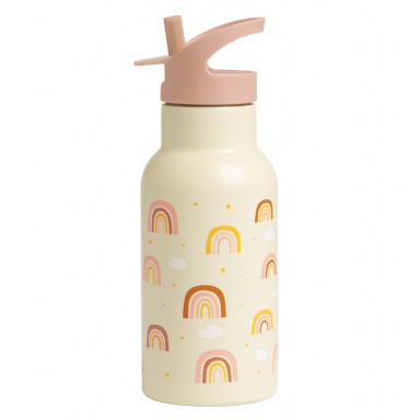 A Little Lovely Company - nerezová lahev na pití, 350 ml  - duha