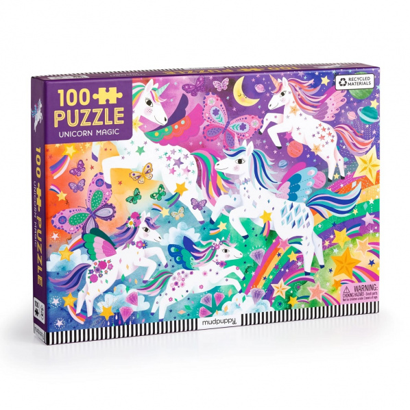Mudpuppy Puzzle Kouzelní jednorožci 100 dílků Mudpuppy Puzzle Kouzelní jednorožci 100 dílků