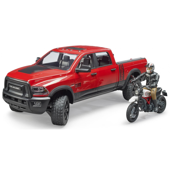 Bruder 2502 Terénní auto RAM + motorka Ducati Desert Bruder 2502 Terénní auto RAM + motorka Ducati Desert