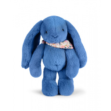 Doudou Plyšový králíček s šátkem modrý 35 cm