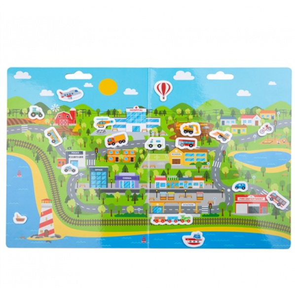 Bigjigs Toys Znovu použitelné samolepky doprava ve městě Bigjigs Toys Znovu použitelné samolepky doprava ve městě