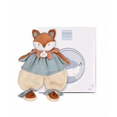 Doudou Dárková sada Plyšový muchláček liška Timo 29 cm
