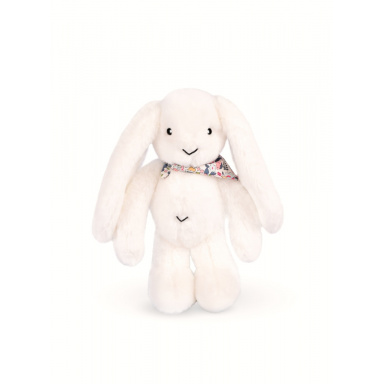 Doudou Plyšový králíček s šátkem bílý 35 cm