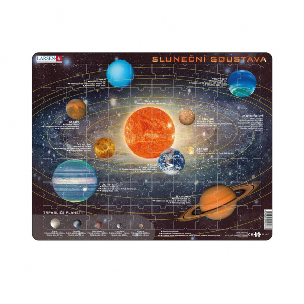 Larsen Vzdělávací puzzle Sluneční soustava 70 dílků Larsen Vzdělávací puzzle Sluneční soustava 70 dílků