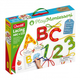 Quercetti 02808 Play Montessori - Lacing  ABC + 123 