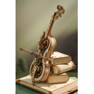 RoboTime 3D dřevěné mechanické puzzle Kouzelné violoncello (elektrický pohon)