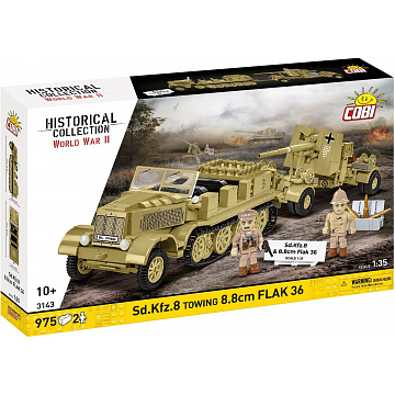 COBI 3143 Sd.Kfz. 8 – tažení 8,8 cm Flak 36