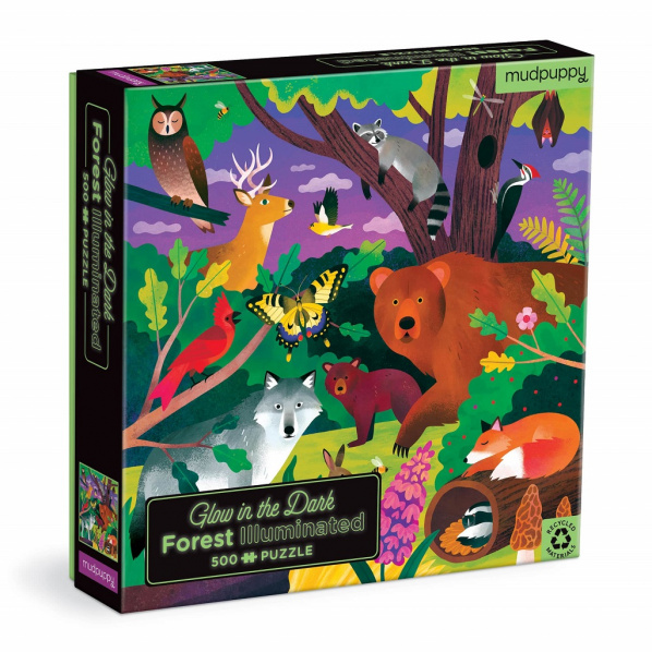 Mudpuppy Puzzle Lesní zvířátka - svítí ve tmě 500 dílků Mudpuppy Puzzle Lesní zvířátka - svítí ve tmě 500 dílků