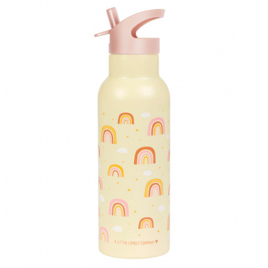 A Little Lovely Company - nerezová lahev na pití, 500 ml - duha