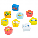 Dřevěné vkládací puzzle - dopravní prostředky