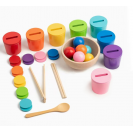 2Kids Toys Duhové kuličky, mince a kalíšky 8 barev