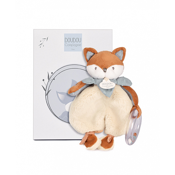 Doudou Dárková sada Plyšová liška Timo s chrastítkem 18 cm Doudou Dárková sada Plyšová liška Timo s chrastítkem 18 cm