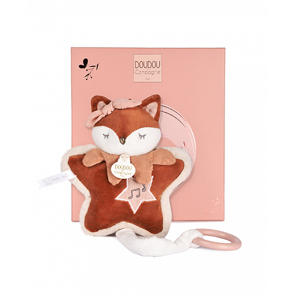 Doudou Dárková sada Plyšová liška Mina hrající melodii 16 cm Doudou Dárková sada Plyšová liška Mina hrající melodii 16 cm