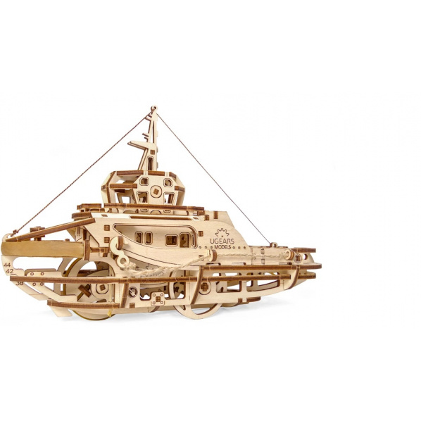 Ugears 3D dřevěné mechanické puzzle Remorkér Ugears 3D dřevěné mechanické puzzle Remorkér