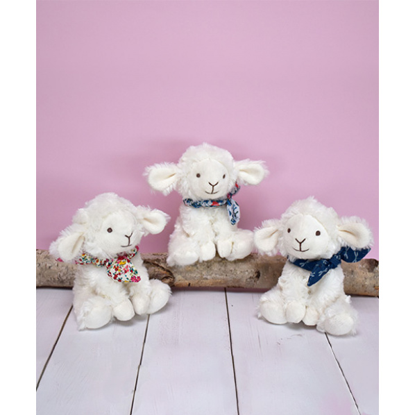 Doudou Plyšový beránek s šátkem 12 cm Doudou Plyšový beránek s šátkem 12 cm