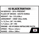 COBI 3107 Jihokorejský tank K2 BLACK PANTHER