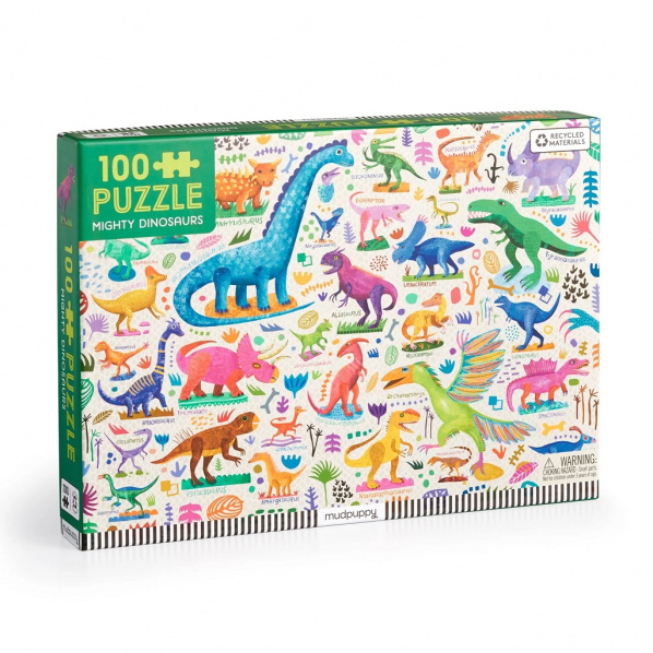Mudpuppy Puzzle Mocní dinosauři 100 dílků Mudpuppy Puzzle Mocní dinosauři 100 dílků