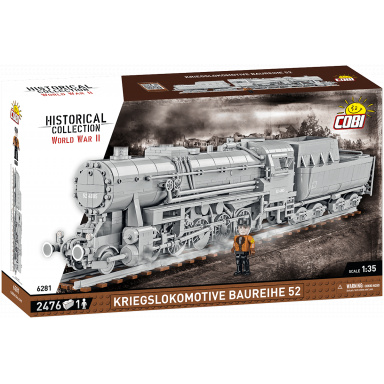 Cobi 6281 Německá parní lokomotiva Kriegslokomotive Baureihe 52 