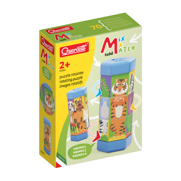 Quercetti 02582 Tubo Mix & Match Zvířata Quercetti 02582 Tubo Mix & Match Zvířata