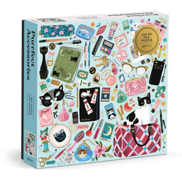 Galison Fóliové puzzle Kočičí elegance 500 dílků Galison Fóliové puzzle Kočičí elegance 500 dílků