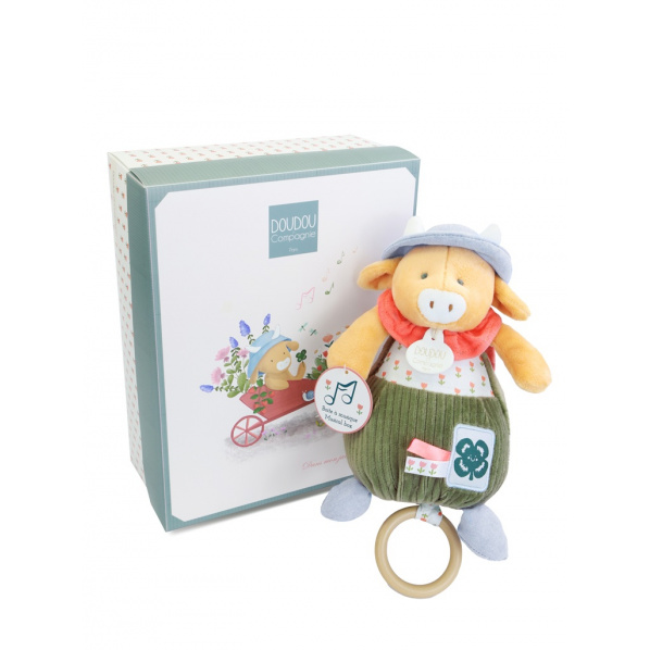Doudou Dárková sada Plyšová kravička Aneth hrající melodii 20 cm Doudou Dárková sada Plyšová kravička Aneth hrající melodii 20 cm