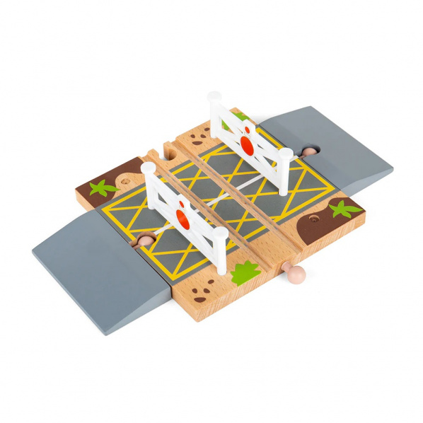 Bigjigs Rail Dřevěné autodráhy železniční přejezd s brankami Bigjigs Rail Dřevěné autodráhy železniční přejezd s brankami