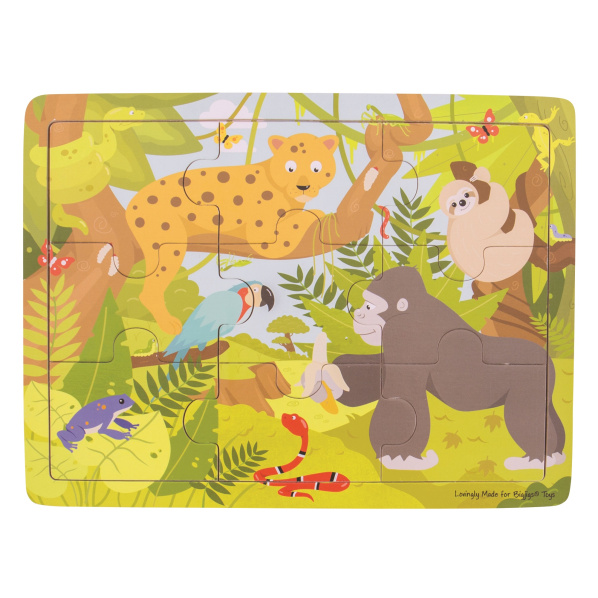 Bigjigs Toys Dřevěné puzzle jungle