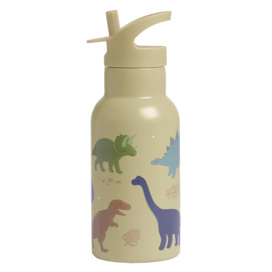 A Little Lovely Company - nerezová lahev na pití, 350 ml  - dinosauři