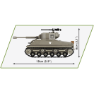 Cobi 2711 Americký tank Sherman M4A3E8