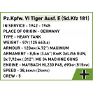 COBI 3124 Německý tank PzKpfw VI Tiger Ausf E,  1:35