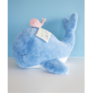 Doudou Plyšová modrá velryba 60 cm