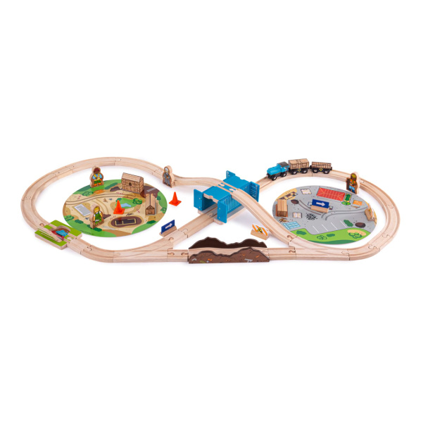 Bigjigs Rail Vláčkodráha Stavba 50 dílů Bigjigs Rail Vláčkodráha Stavba 50 dílů