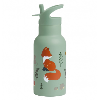 A Little Lovely Company - nerezová lahev na pití, 350 ml  - kamarádi z lesa
