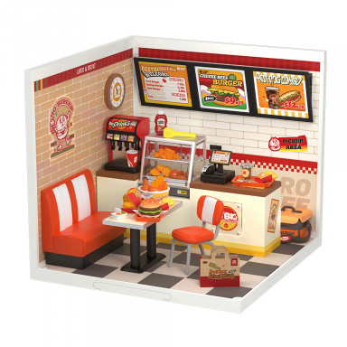RoboTime Miniatura domečku Restaurace Mňam, mňam burger