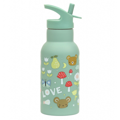 A Little Lovely Company - nerezová lahev na pití, 350 ml  - radost