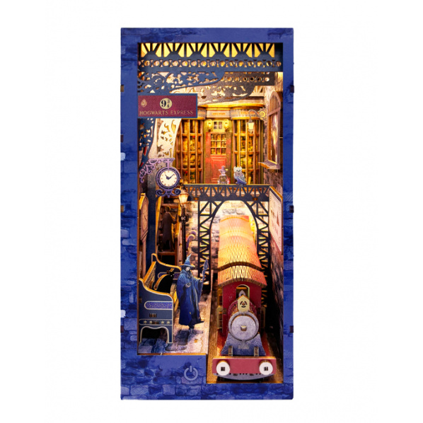 2Kids Toys 3D skládačka Zarážka na knihy Miniatura domečku Magické nádraží