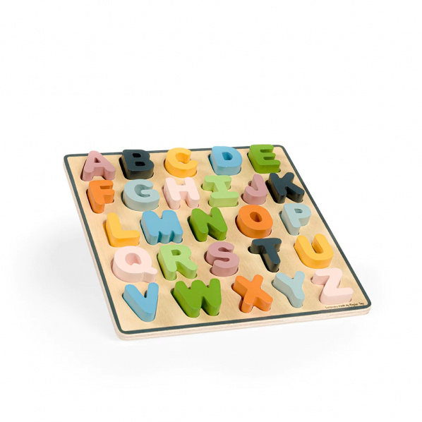 Bigjigs Toys Dřevěné puzzle velká písmena - ABC Bigjigs Toys Dřevěné puzzle velká písmena - ABC