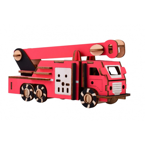 Woodcraft Dřevěné 3D puzzle Hasičský vůz Woodcraft Dřevěné 3D puzzle Hasičský vůz