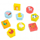 Dřevěné vkládací puzzle - tvary a zvířata