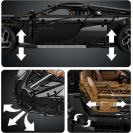 Mould King 13163 Sportovní automobil La Voiture Noire R/C