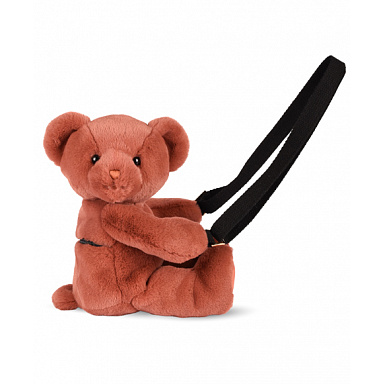 Doudou Plyšová taška přes rameno Medvídek terakotový 30 cm