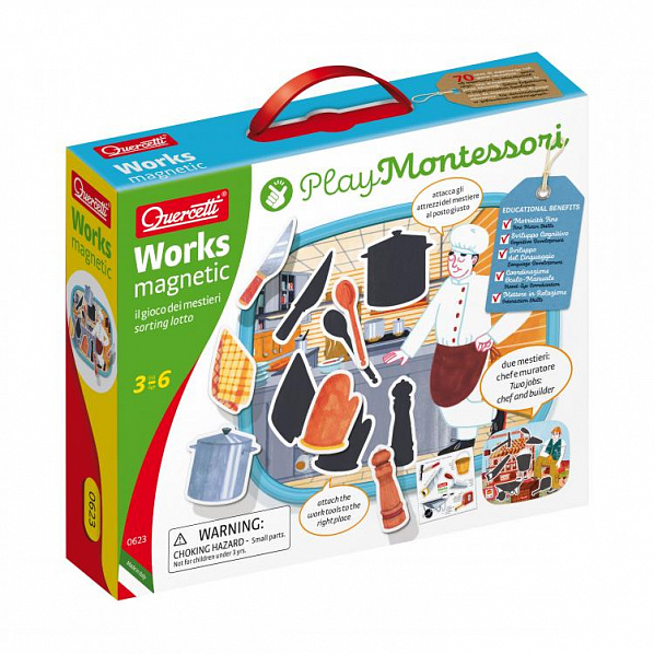 Quercetti 00623_PO Play Montessori - Works Magnetic Quercetti 00623_PO Play Montessori - Works Magnetic