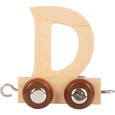 Dřevěný vláček vláčkodráhy abeceda písmeno D